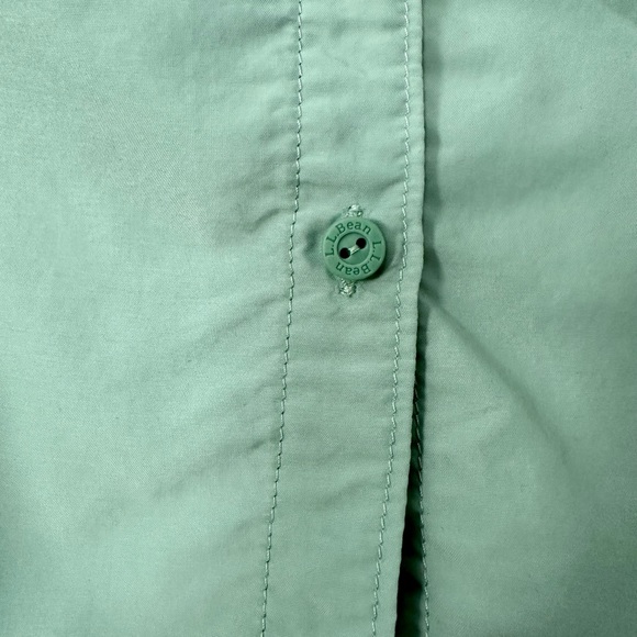 L.L. Bean Women's Tropicwear Shirt Long-Sleeve Green #252299 Size XS EUC - Picture 7 of 15